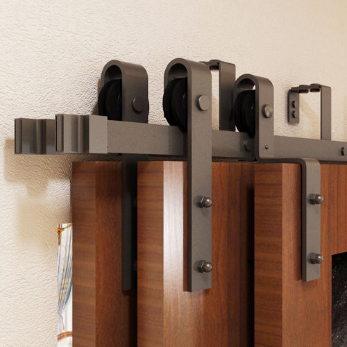 Homacer Triple Sliding Classic Design Double Bypass Double Door Barn Door Hardware Kit & Reviews